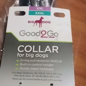 NWT "Good2Go" back collar w/control handle- for big dogs